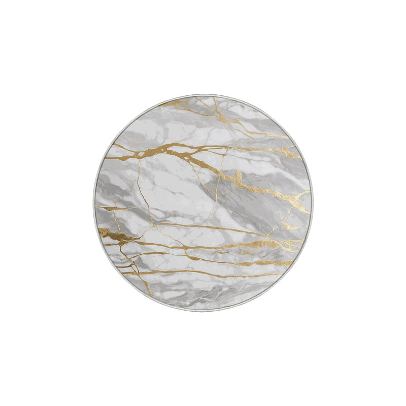 Machine Washable Green Area Rug, Round 8'