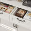 Garde-manger de 71 po de hauteur avec station de charge, tablettes réglables, 2 tiroirs, 4 portes, comptoir de 31 po de large