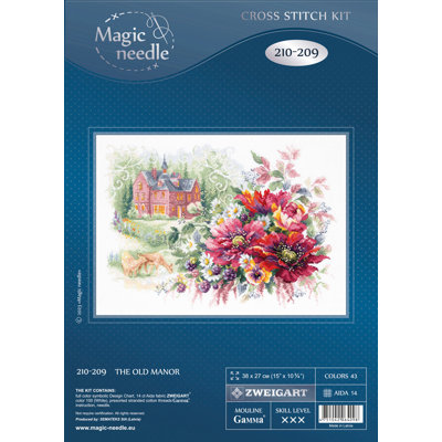 The Old Manor Counted Cross Stitch Kit by Magic Needle 210-209