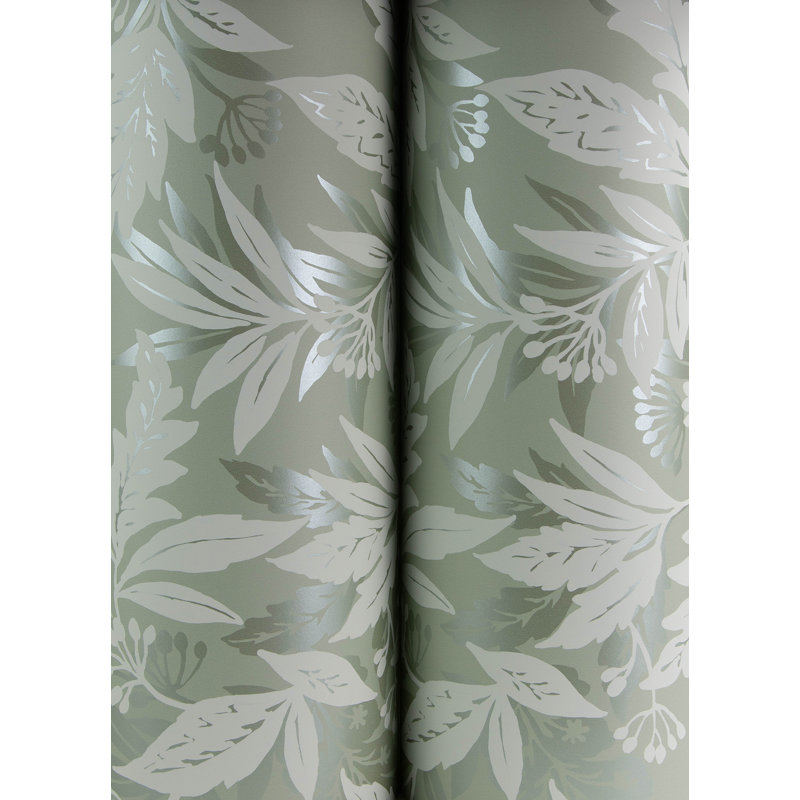 Papier peint floral Anita Dove Woodland, Vert