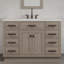 Meuble-lavabo de comptoir en marbre blanc de 48 po avec miroir Chestnut-1715998088
