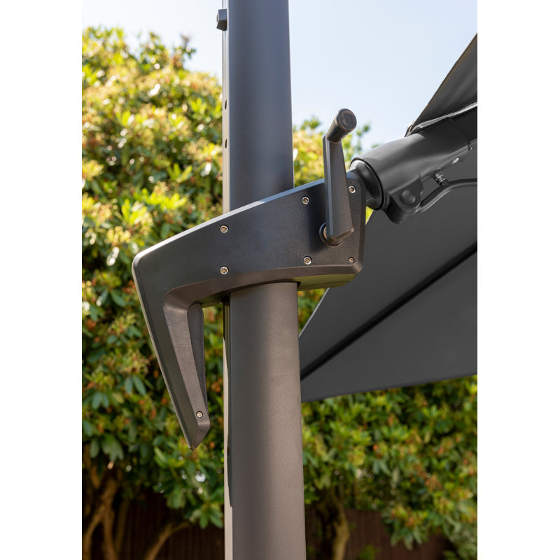 Aabid Royce Junior 2.5m Square Cantilever Parasol, Soft Grey