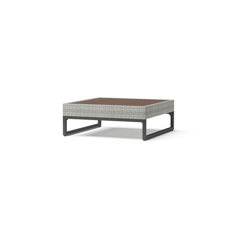 6 Piece Outdoor Sectioanl Seating Group, Cast Coral Sunbrella® Plainweave, Gray