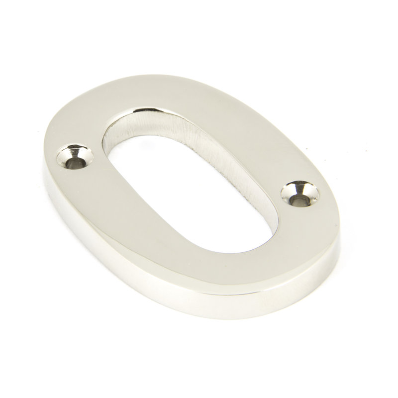 7.8cm H Metal House Number, 0 , Polished Nickel