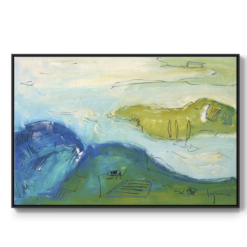 Accouchement de grands rêves encadré sur toile, H 17 po x l 25 po x P 2 po, Noir