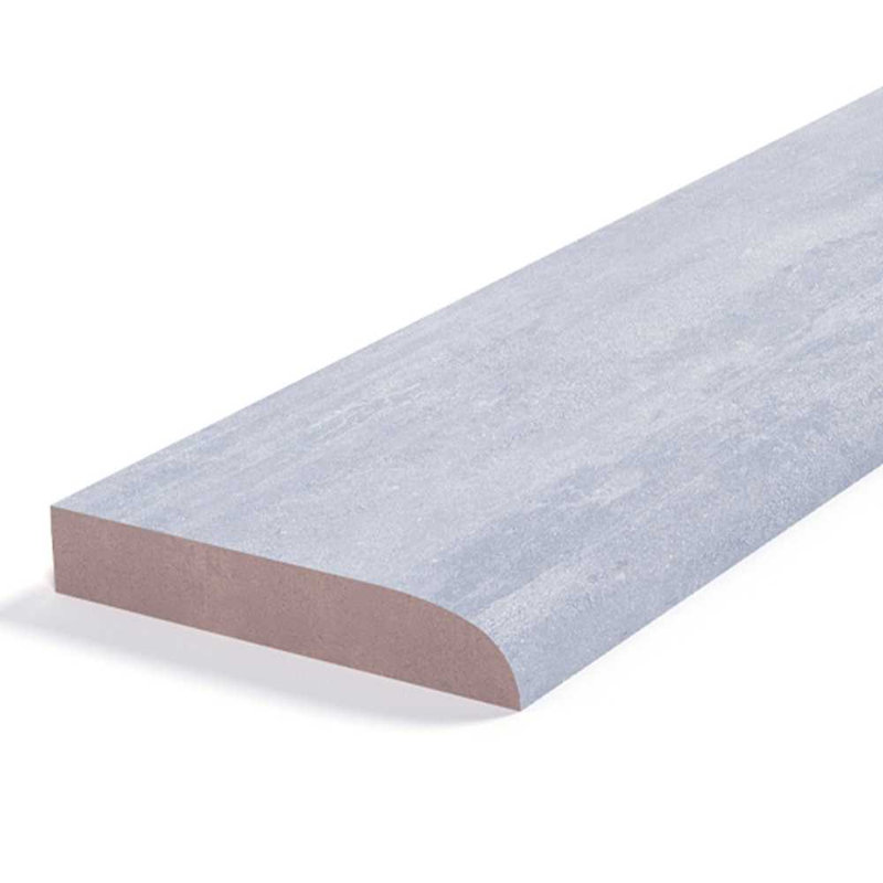 Carreau de faïence en porcelaine mate 2 po x 10 po Quell, Bleu