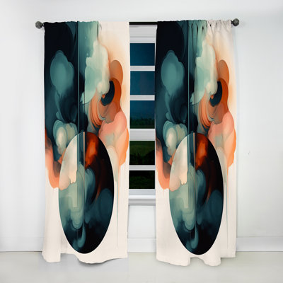 Ambervale - Collages Curtain - Room Darkening Abstract Curtain - 1 Panels