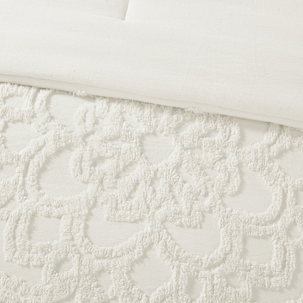 Ophelia & Co. Montclare Tufted Cotton Chenille Medallion Comforter Set ...
