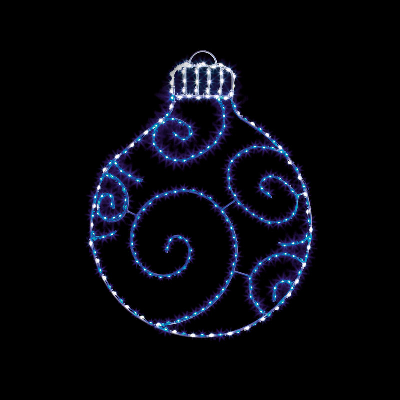 LED Indoor / Outdoor Lighted Window Décor, Blue/White