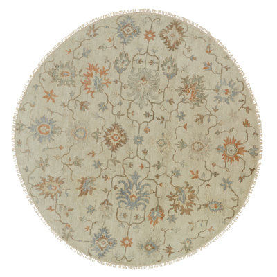 Wool Oriental Area Rug in Ivory