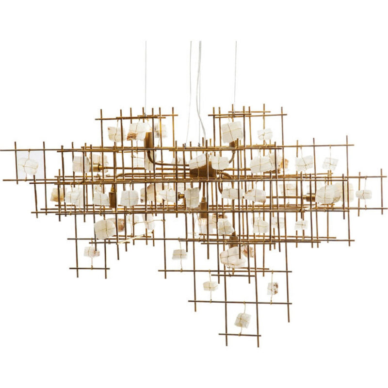 Lustre Petra, Couleurs mélangées, Nickel noir, H 17 po x l 11 po x P 24 po
