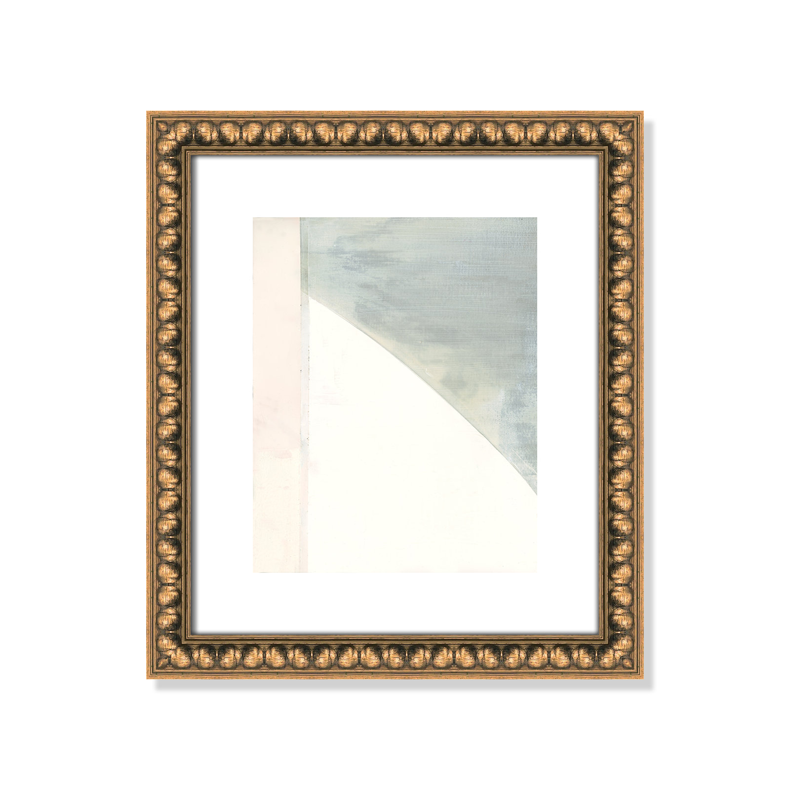 In Neutral I - Painting Print, Gold Bead Framed Paper, 15" H x 13" W x 1.13" D
