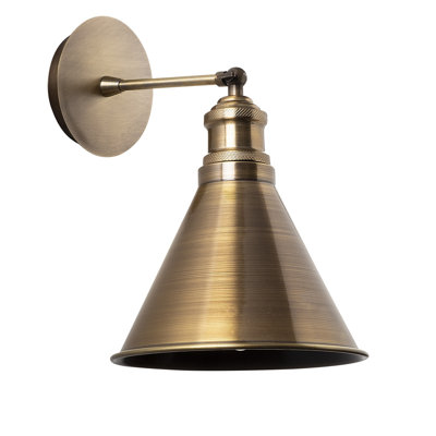 Lampe murale moderne moderne, corps en métal, 7,9 po de diamètre x 11,4 po de hauteur | Douille E27, 40 W maximum | IP20, design scandinave glamour | Parfait pour le salon, la chambre à coucher ou le bureau | Éclairage élégant et fonctionnel