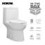 Toilette allongée une pièce à double chasse au sol Greta 1,28 GPF (siège inclus)