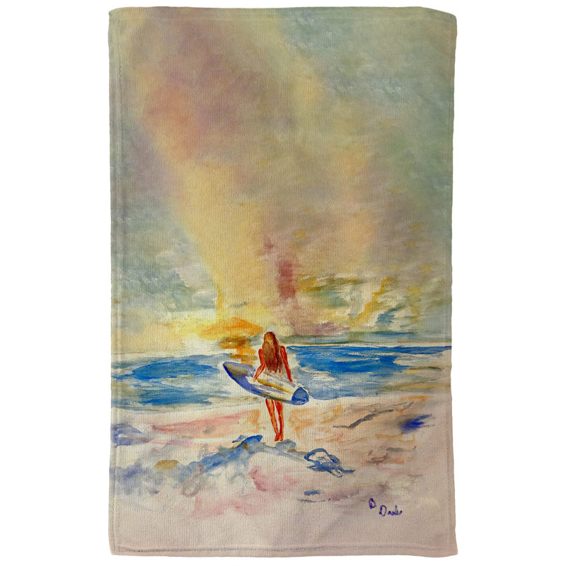 Surfer Girl Kitchen Towel