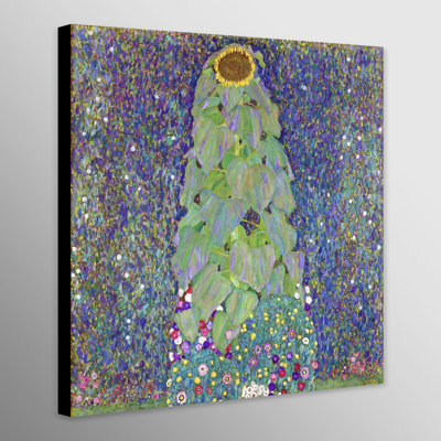 Sunflower by Gustav Klimt - Wrapped Canvas Art Prints