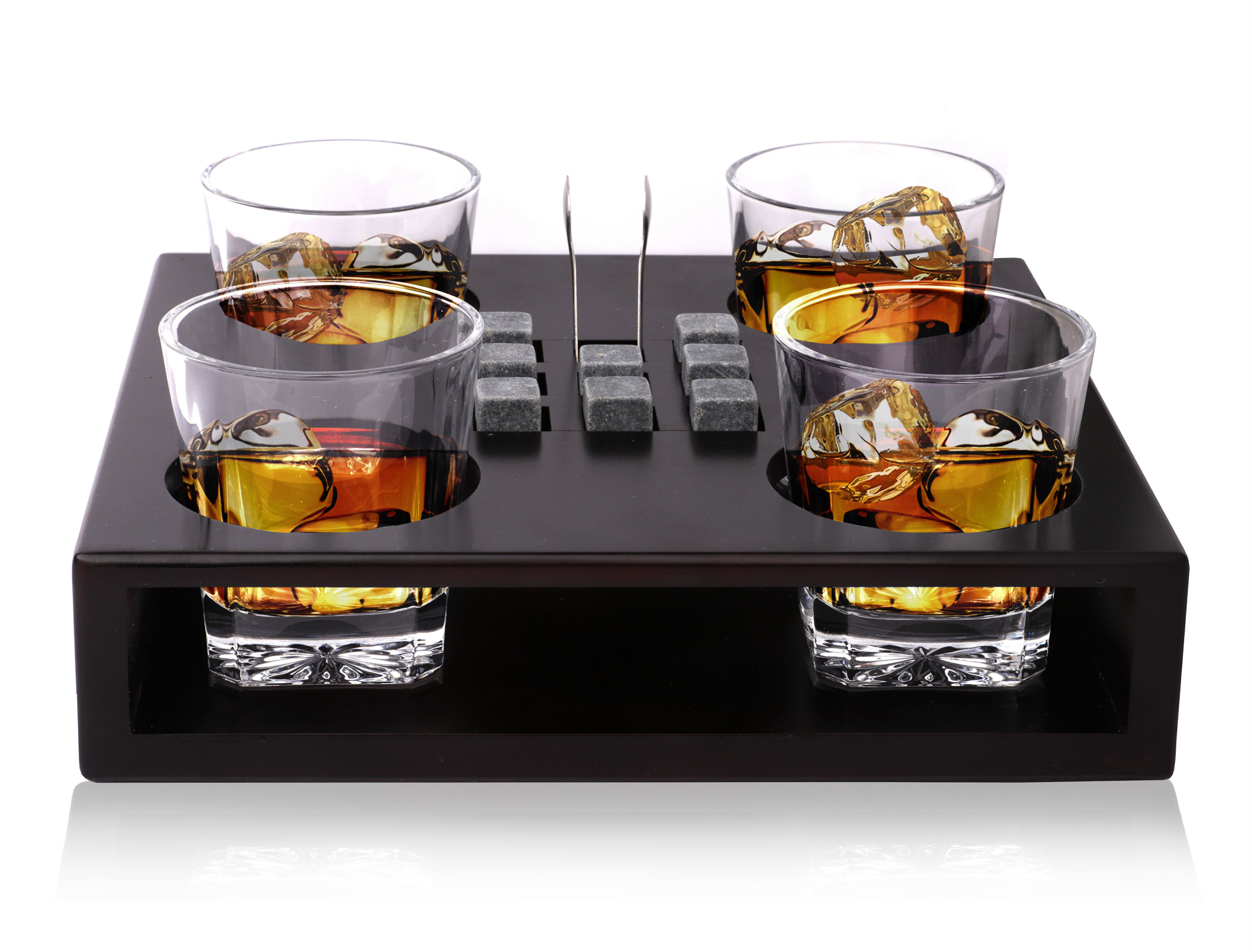 Bezrat Lead-Free Crystal Double Old-Fashioned Whiskey Glasses, SET OF