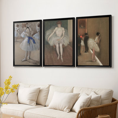 "Vintage Portrait Print", reproduction sur toile encadrée sur mesure - 3 pièces