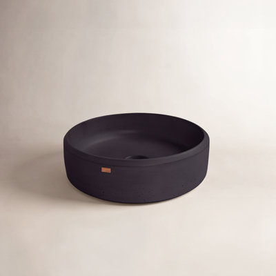 Konkretus Ubud 14.5'' Concrete Circular Bathroom Sink