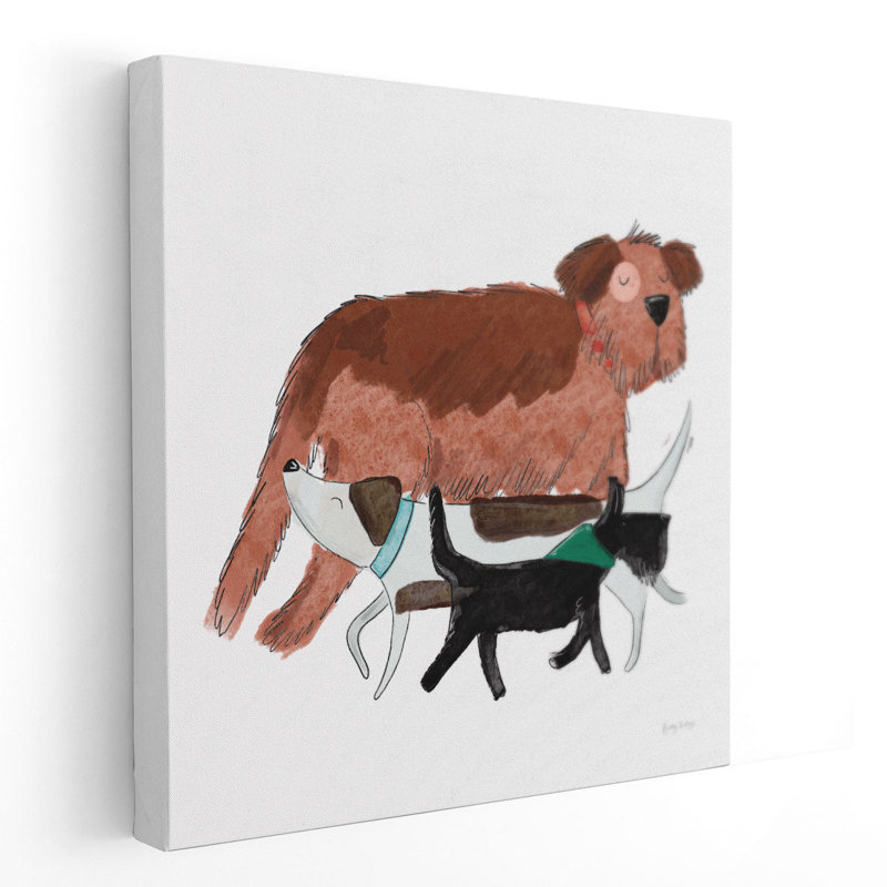 Reproduction d'art sur toile Playful, H 30 po x l 30 po
