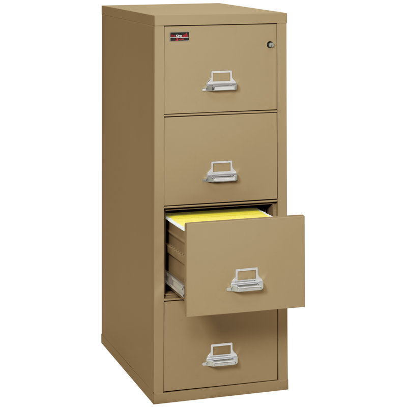 21.3125'' Wide 4 -Drawer Steel File Cabinet, Sand, Key Lock