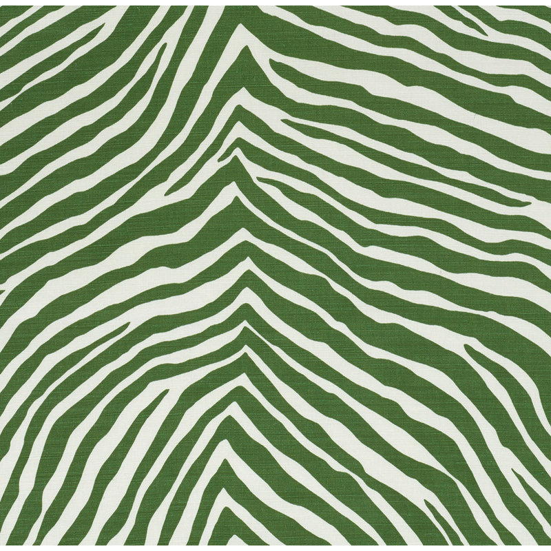 Iconic Zebra Fabric, Green