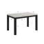 Chaises rembourrées en peluche de 5 pièces avec dessus en faux marbre blanc et gris anthracite