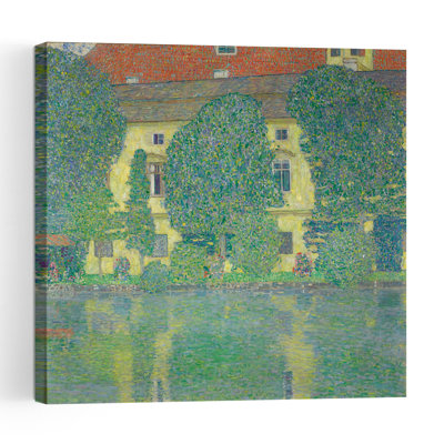 Le château sur l'Attersee III, 1910 - Estampe d'art mural d'architecture contemporaine abstraite