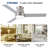 48" Bruched Nickel Lowe Profile Ceiling Fan With Light