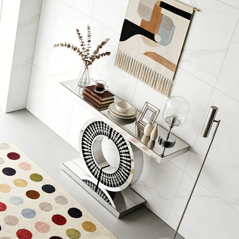 Table console avec miroir et miroir