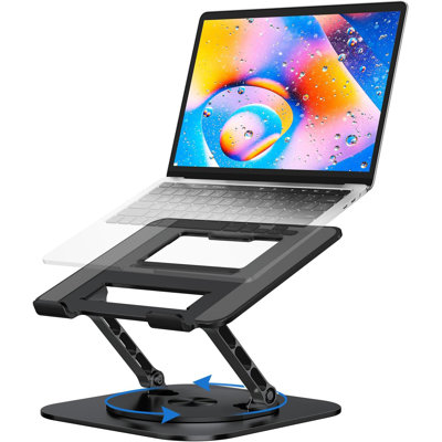 Laptop Stand For Desk, Ergonomic Laptop Riser With 360° Rotating Base, Foldable Notebook Computer Holder Stand Compatible With Macbook Air Pro, Dell X -  X－MAX FURNITURE, bjbB0C7828X68