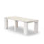 A68AB828550D4B65824ada30678C51D2 - Ensemble de salle à manger extensible 3 pièces comprenant 1 table extensible et 2 bancs modernes, blanc antique.