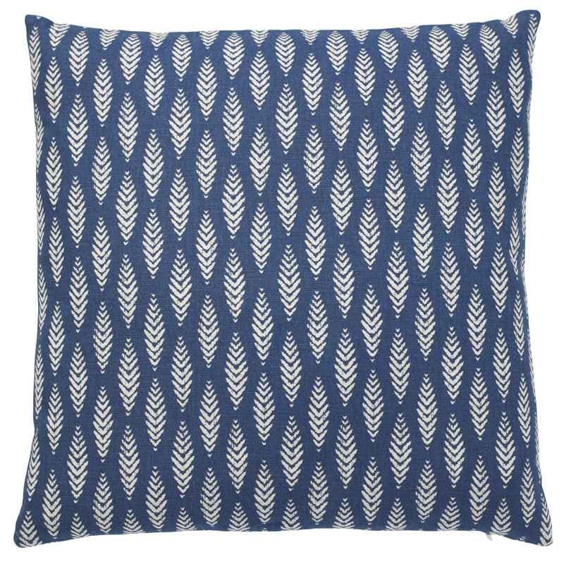 Coussin décoratif, Bleu, H 24 po x l 24 po x P 4 po