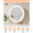 19 Inch Vanity Mirror With Lights, Round Large LED Vanity Mirror With Smart Touch 3 Colours Dimmable, Touch Lighting-1233570795