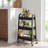 3-Tier Rolling Utility Cart with Locking Wheels, Metal Storage Organizer-126410291