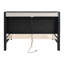 Lit Glamour pleine grandeur avec rangement, éclairage DEL et garniture cloutée pour les chambres à coucher modernes-1417028924