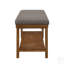 Banc rembourré en lin avec tablette de rangement - capacité de 350 lb, banc de bout de lit moderne avec siège rembourré pour chambre à coucher, vestibule ou salon-356050131-356050093