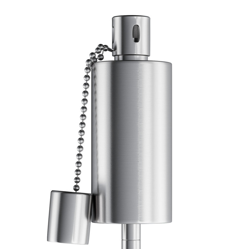 Lampe torche de table - Lampe-torche à combustible en acier inoxydable de 10,5 pouces avec mèche en fibre de verre - Torches pour décoration de patio et de patio par Pure Garden 