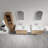 Multifunctional Wall-Mounted Bathroom Double Vanity Sets