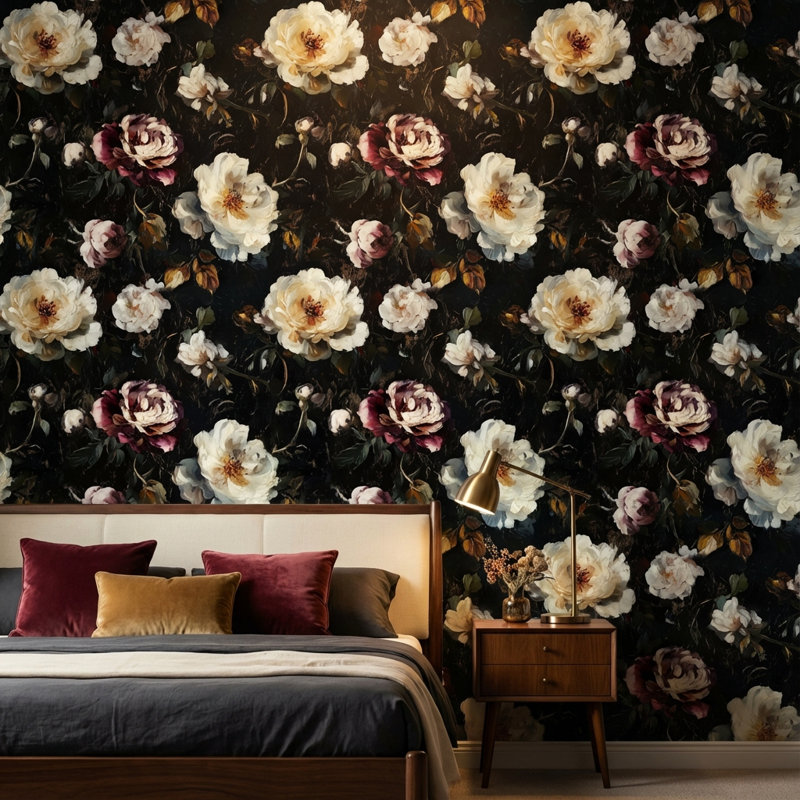 Adhésif mural nature à motif floral pelez et collez