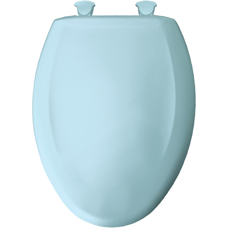 Siège de toilette allongé en plastique Lift-Off, Bleu de Dresde