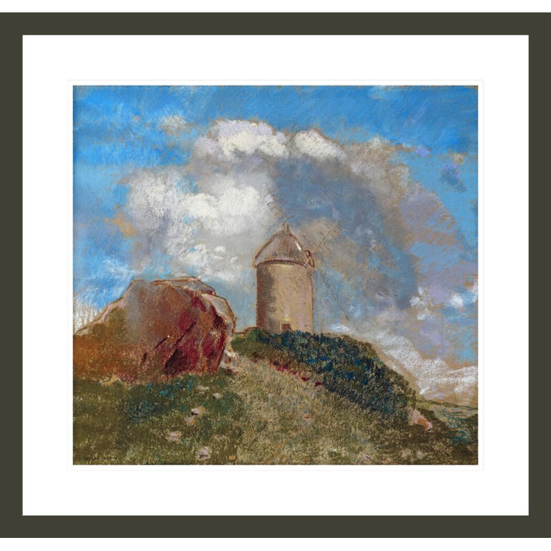 «Le Moulin a Vent» par Odilon Redon, impression giclée sur cadre, H 23,5 po x l 24,65 po