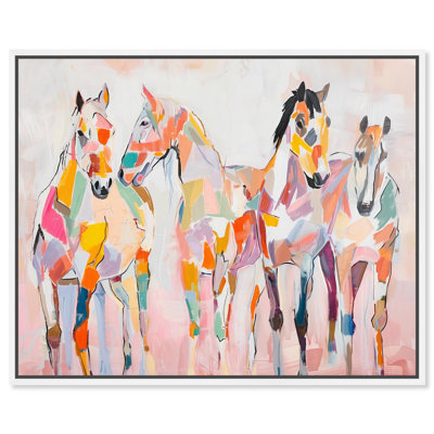 Frontier Horses Canvas Print Western Art by Art Remedy