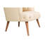 Élégant fauteuil à oreilles, couleur crème, 29,5 po x 30,3 po x 31,5 po | Structure en bois massif, tissu 100% polyester, facile à nettoyer | Parfait pour les salons modernes, le décor traditionnel et rustique américain, le confort et le style combinés-621839021