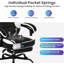 Inbox Zero Adjustable Reclining Ergonomic Swiveling PC & Racing Game Chair with Footrest-2043846288