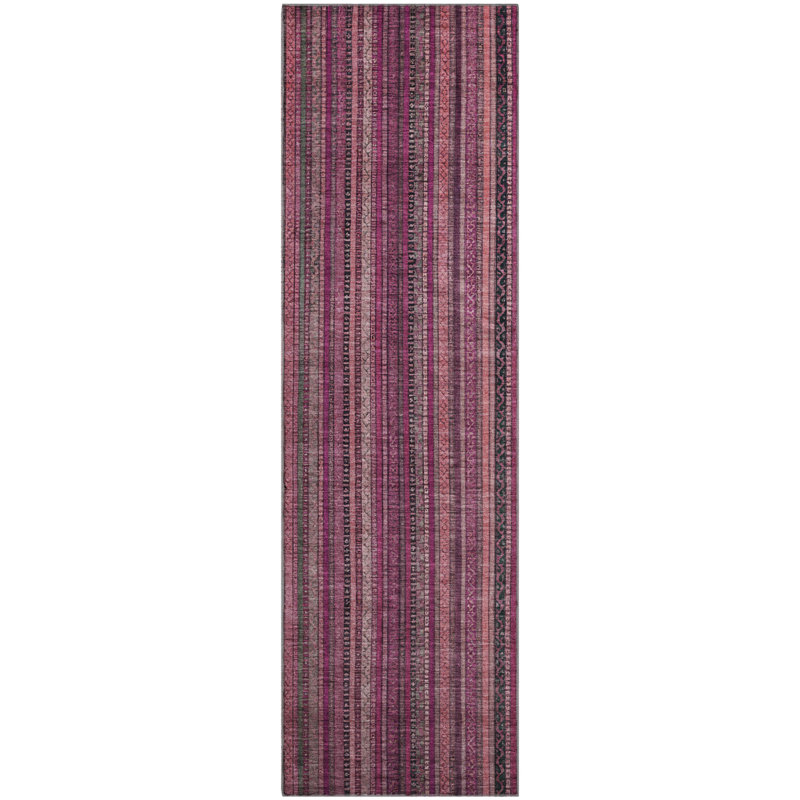 Premium Machine Washable Baford AMF1654 Stripes Rug, Runner 2'3" x 7'6"