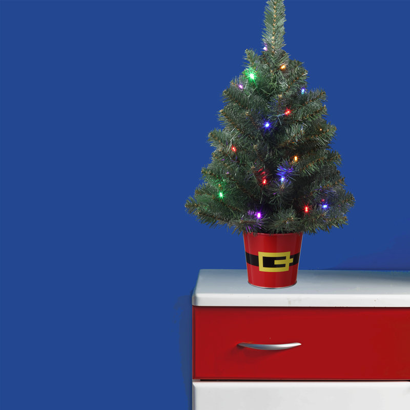 Arbre de nuit en pot 20 pouces , Verdure classique avec lumières multicolores