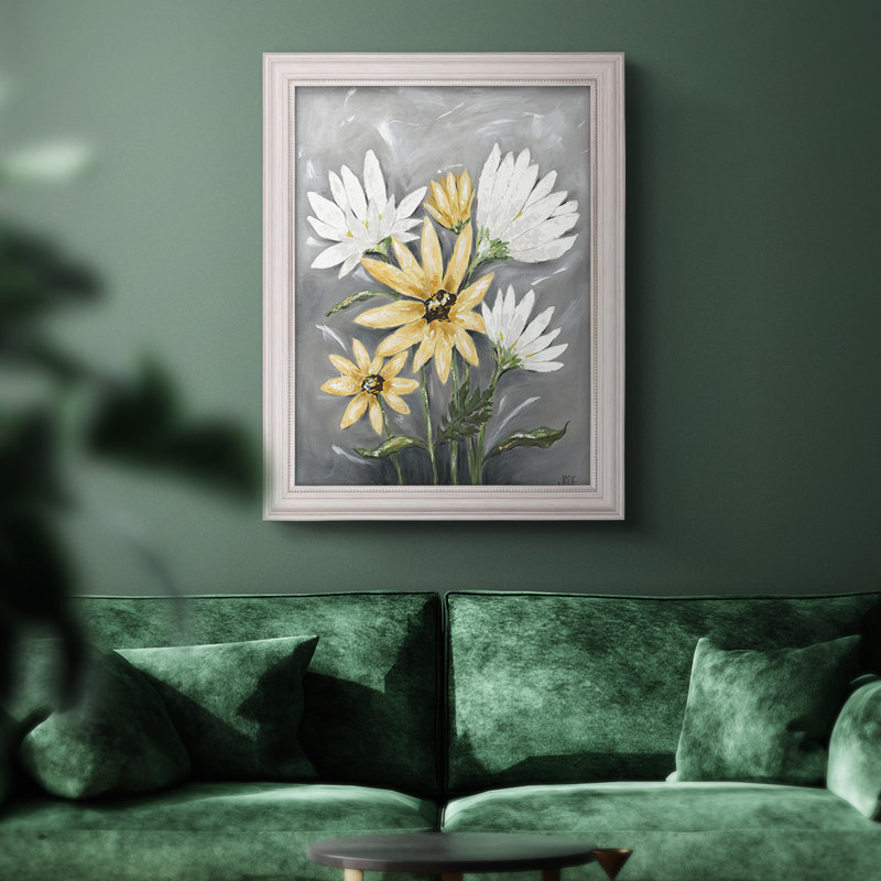 Summer Daisies I, reproduction d'art sur toile, H 32 po x l 23 po x P 2,5 po
