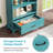 Storage Bookcase, 4-Tier Bookshelf With Drawer（Set of 2）-899919957