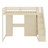 Loft Bed  With Storage Staircase, Dressing Table, Wardrobe, USB Charging Ports-10576810